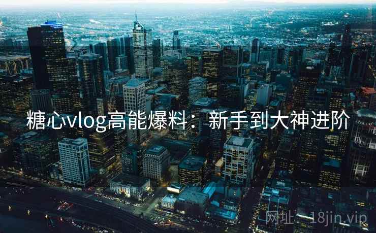 糖心vlog高能爆料：新手到大神进阶